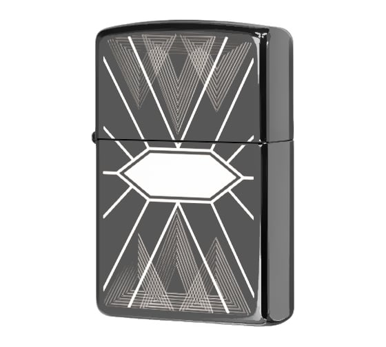 Зажигалка Zippo Classic с покрытием Black Ice, латунь/сталь, чёрная, глянцевая 49164