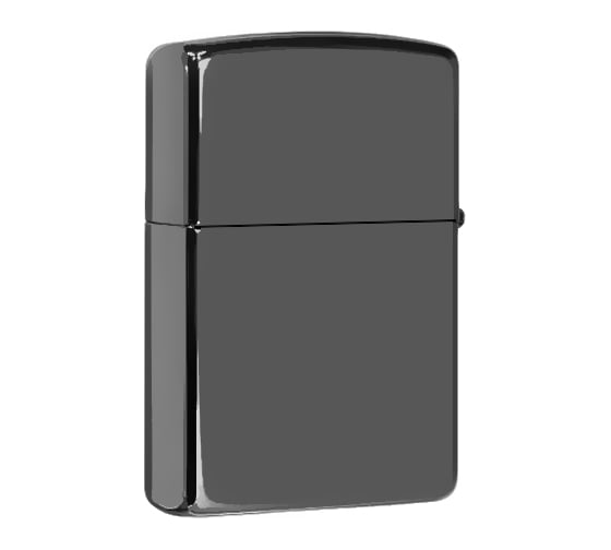 Зажигалка Zippo Classic с покрытием Black Ice, латунь/сталь, чёрная, глянцевая 49163