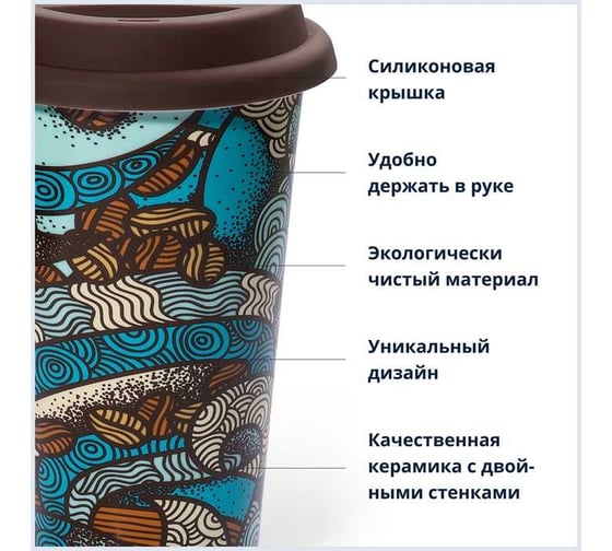 Керамическая термочашка DeLonghi THE TASTER 5513281021