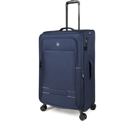 Чемодан Torber Brosno, синий, нейлон 600D, 48x30x78 см, 85 л T1901L-Blue