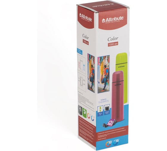 Термос с узкой горловиной Attribute color 1л WB/AVF103G