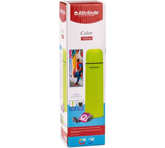 Термос с узкой горловиной Attribute color 1л WB/AVF103Y