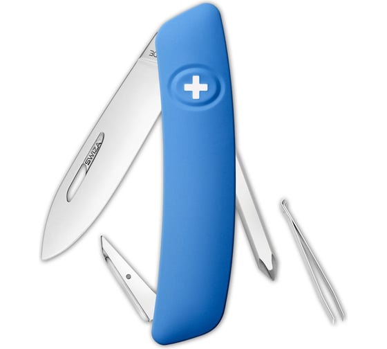 Швейцарский нож Swiza D02 Standard, 95 мм, 6 функций, синий KNI.0020.1031 1