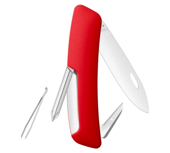 Швейцарский нож Swiza D02 Standard, 95 мм, 6 функций, красный KNI.0020.1000