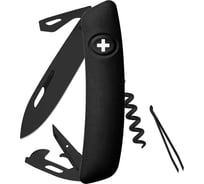 Швейцарский нож Swiza D03 AllBlack 95 мм, 11 функций, черный KNI.0033.1010