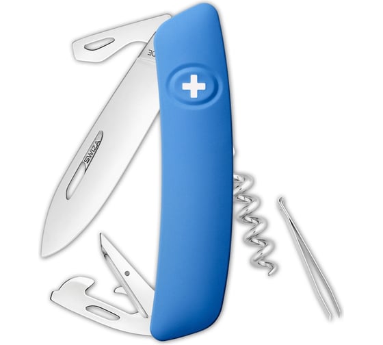 Швейцарский нож Swiza D03 Standard 95 мм, 11 функций, синий KNI.0030.1030 1