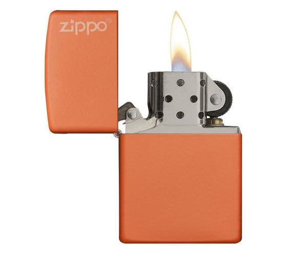 Зажигалка Zippo Orange Matte Logo 231ZL