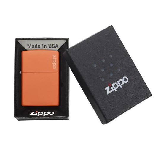 Зажигалка Zippo Orange Matte Logo 231ZL