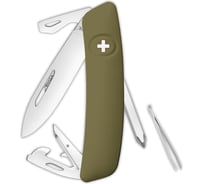 Швейцарский нож Swiza D04 Standard 95 мм, 11 функций, темно-зеленый KNI.0040.1050