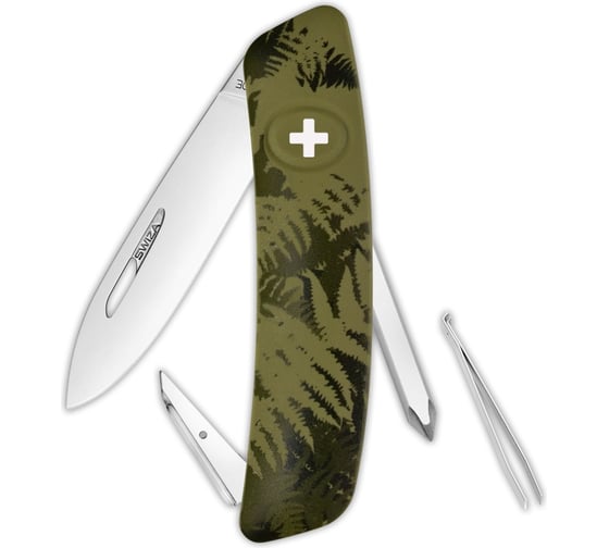 Швейцарский нож Swiza C02 Camouflage 95 мм, 6 функций, хаки KNI.0020.2050 1
