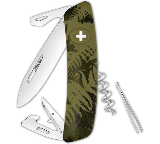 Швейцарский нож Swiza C03 Camouflage 95 мм, 11 функций, хаки KNI.0030.2050 1
