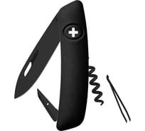 Швейцарский нож Swiza D01 AllBlack 95 мм, 6 функций, черный KNI.0013.1010