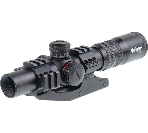 Оптический прицел Veber black russian 1-4x24 rg загонник 26245 м26245-ВИ