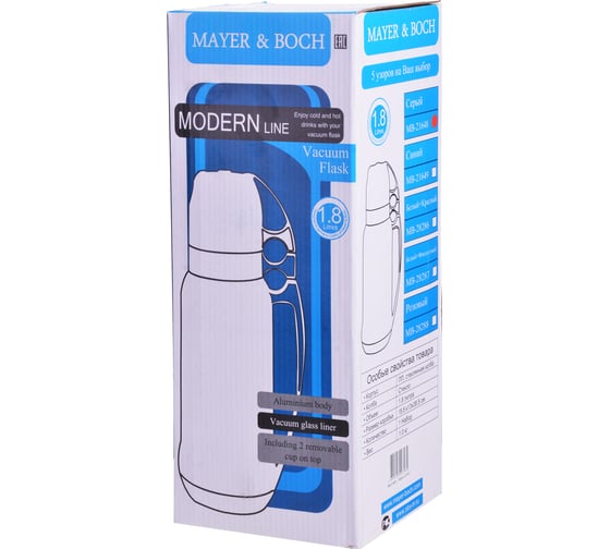 Термос MAYER&BOCH 1.8л, со стеклянной колбой 21648