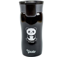 Термокружка El Gusto Corsa Панда Be Happy, 0,35 л, черная SS216B_P