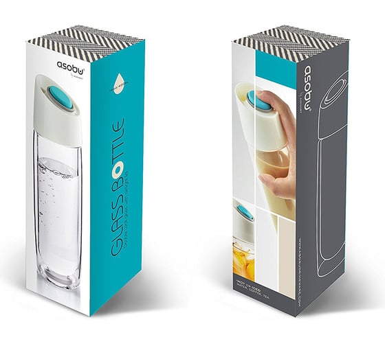Термокружка Asobu Simply clear 0.4 л, голубая DWG77 teal