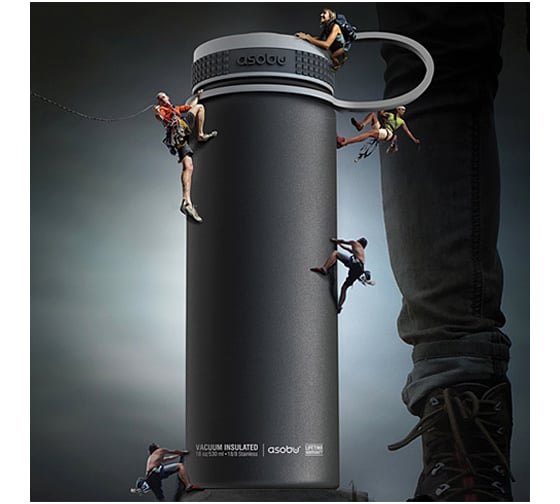 Термобутылка Asobu Alpine flask 0.53 л, черная TMF2 black