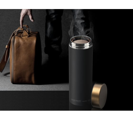 Термос Asobu Le baton 0.5 л, черный/золотистый LB17 gold