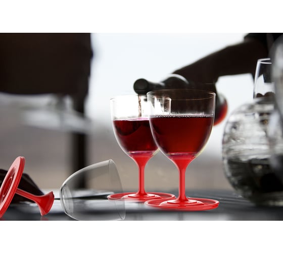 Набор складных бокалов Asobu Stack n' go vino, 2x0,4 л, красный, VT13 red 2 pc set
