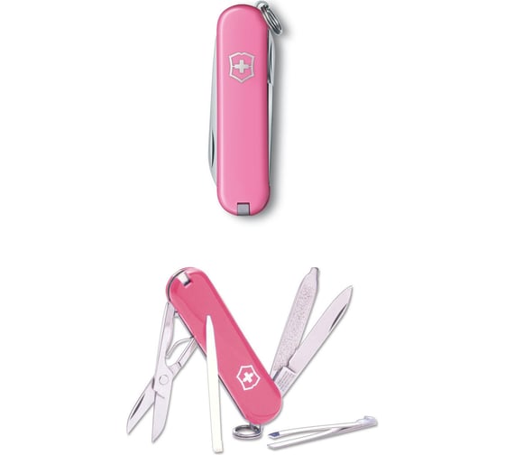 Нож Victorinox Classic SD 58 мм, 7 функций, светло-розовый 0.6223.51