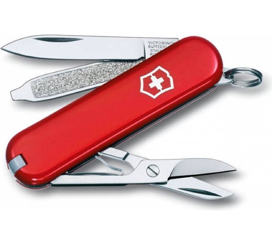 Нож Victorinox Classic 58 мм, 7 функций, красный, блистер 0.6223.B1