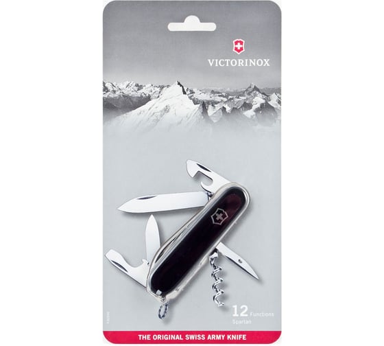 Нож Victorinox Spartan 91 мм, 12 функций, черный 1.3603.3B1