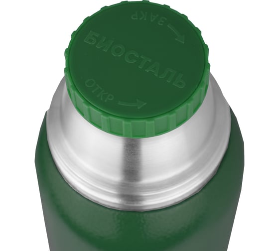 Термос BIOSTAL ОХОТА 2 чашки, зеленый, 1 л NBА-1000G