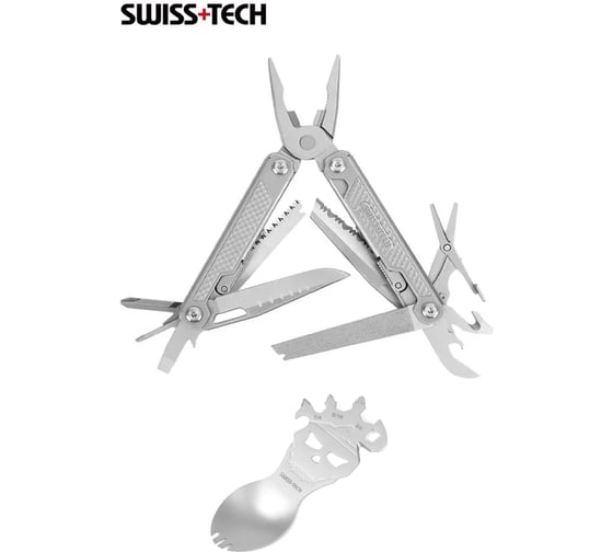 Набор Swiss+Tech пассатижи мультитул + мультитул ложка ST001011