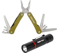 Набор Swiss+Tech мультитул + фонарик ST001014
