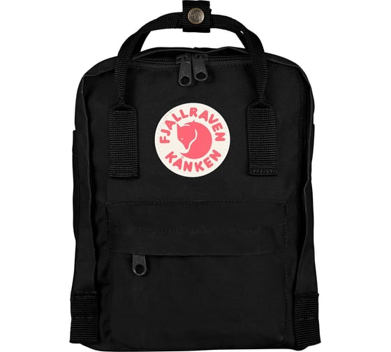 Рюкзак Fjallraven Kanken Mini черный, 20х13х29 см, 7 л F23561-550