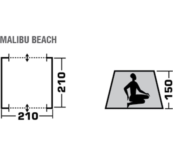 Пляжный тент Jungle Camp Malibu Beach 70871