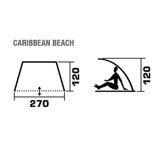Пляжный тент Jungle Camp Carribean Beach 70873