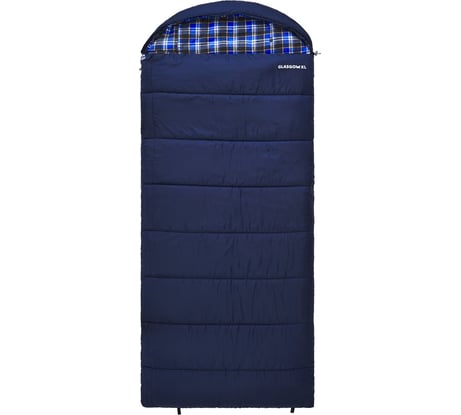Широкий спальный мешок с фланелью Jungle Camp Glasgow XL левая молния, цвет синий 70955