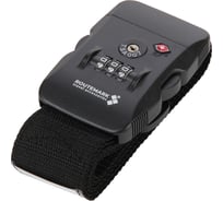 Багажный ремень с замком ROUTEMARK TSA черный TSA-black