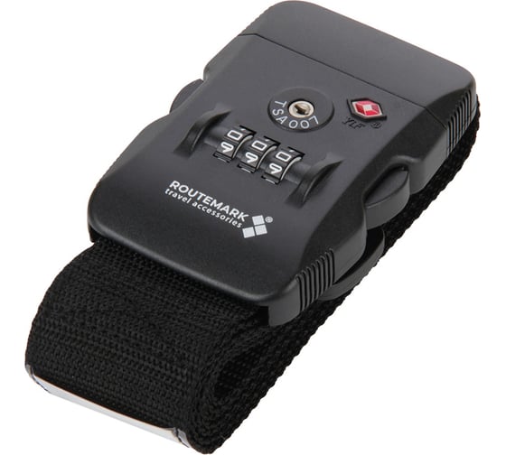 Багажный ремень с замком ROUTEMARK TSA черный TSA-black