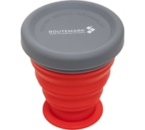 Складной силиконовый стакан с крышкой ROUTEMARK 200 мл Floppy-red