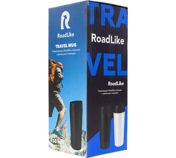 Термокружка RoadLike 450мл, черный HT-38-BK