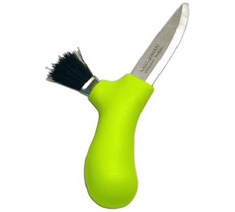 Нож для грибов Morakniv Karl Johan нержавеющая сталь, цвет лайм, щетка из конского волоса 10935