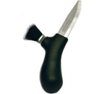 Нож для грибов Morakniv Karl Johan, нержавеющая сталь, цвет черный, щетка из конского волоса 10906