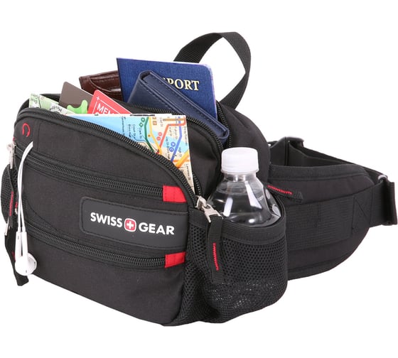 Поясная сумка Swissgear 23х10х15 см, черная SA18282167