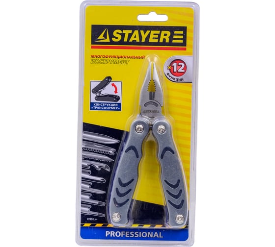 Многофункциональный инструмент Stayer Professional силовая модель 12 в 1 22853_z01