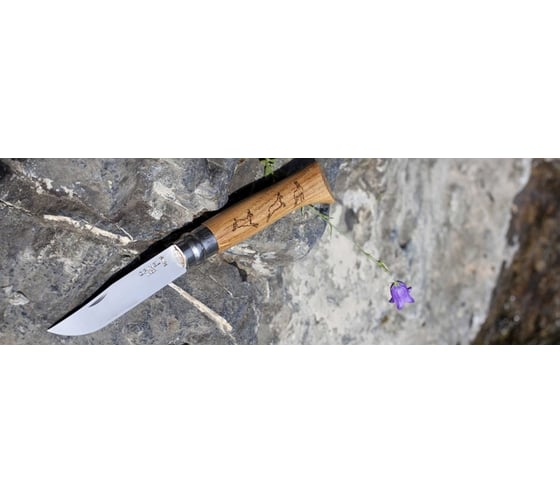 Нож Opinel №8 Animalia гравировка серна 1621