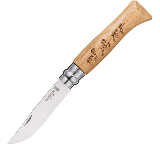 Нож Opinel №8 Animalia гравировка собака 1622