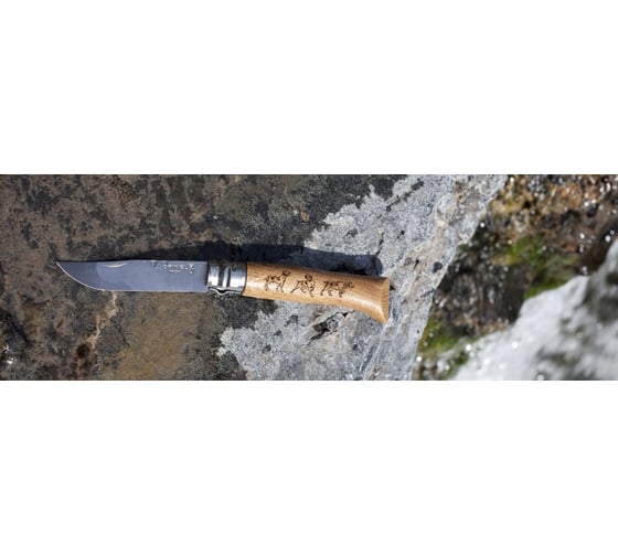 Нож Opinel №8 Animalia гравировка собака 1622