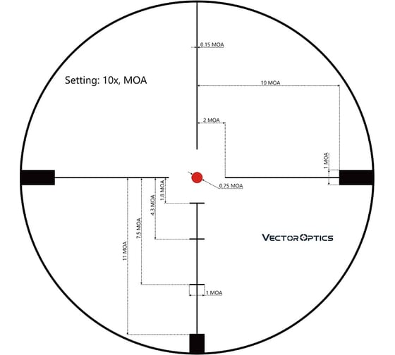 Оптический прицел Vector Optics 25.4 мм, sfp hugo 4-16x44 gt SCOL-30