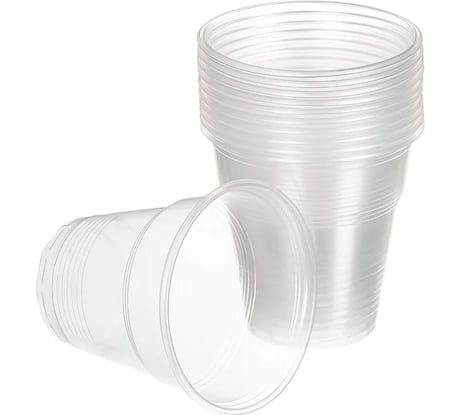 Стакан одноразовый ОФИСМАГ 100 мл, плотный, пластиковый, прозрачный, 100 шт 608258