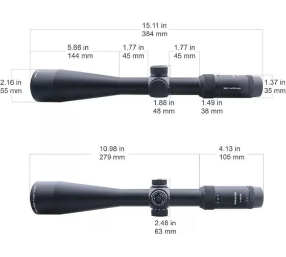 Оптический прицел Vector Optics 30 мм sfp forester 3-15x50 SCOM-16