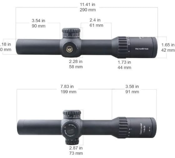 Оптический прицел Vector Optics 34 мм ffp continental x6 1-6x28 SCFF-31