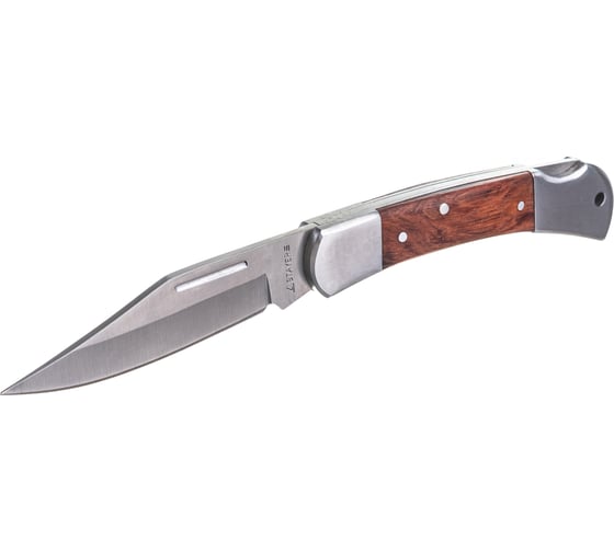 Складной нож STAYER с деревянными вставками средний 47620-1_z01