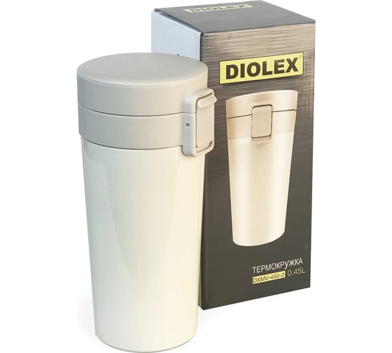 Термокружка DIOLEX 450 мл, с кнопкой клапаном DXMV-450-2